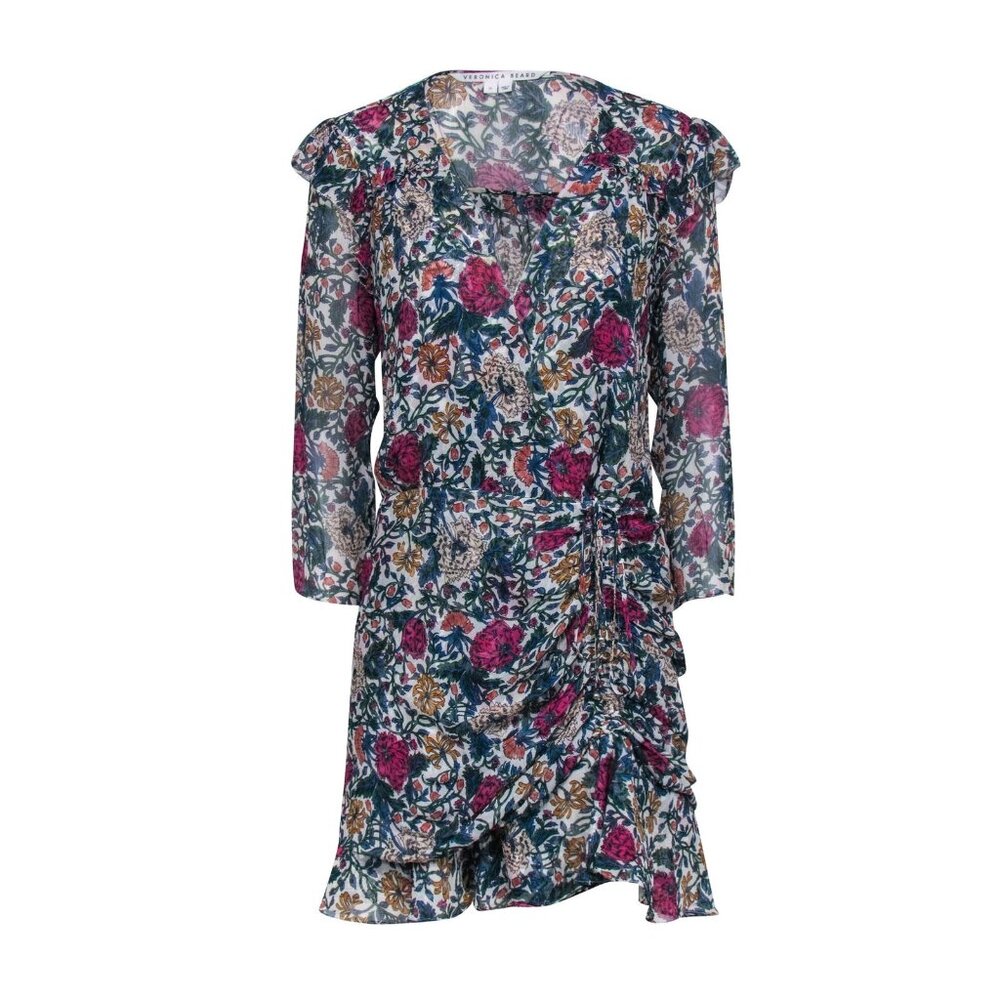 Veronica Beard Marilla Floral Silk Mini Dress Size 4